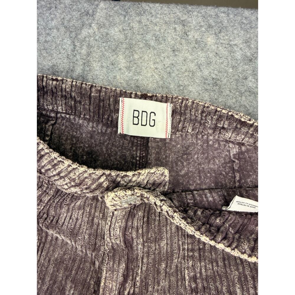 BDG Pants Women's 4 Purple Corduroy Cargo Utility Straight Leg Casual Pockets - Picture 9 of 9